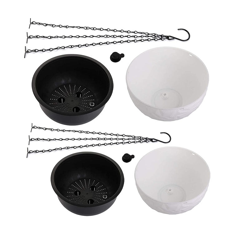 Self-Watering Resin Hanging Planter Flower Basket