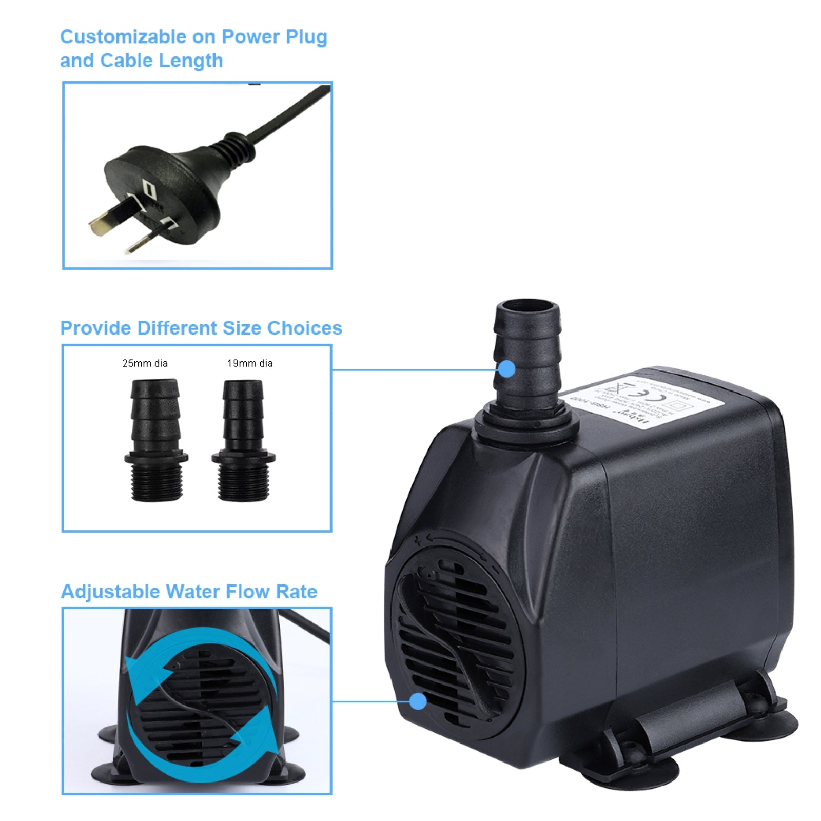 4000 LPH Submersible Water Pump for Pond & Fountain