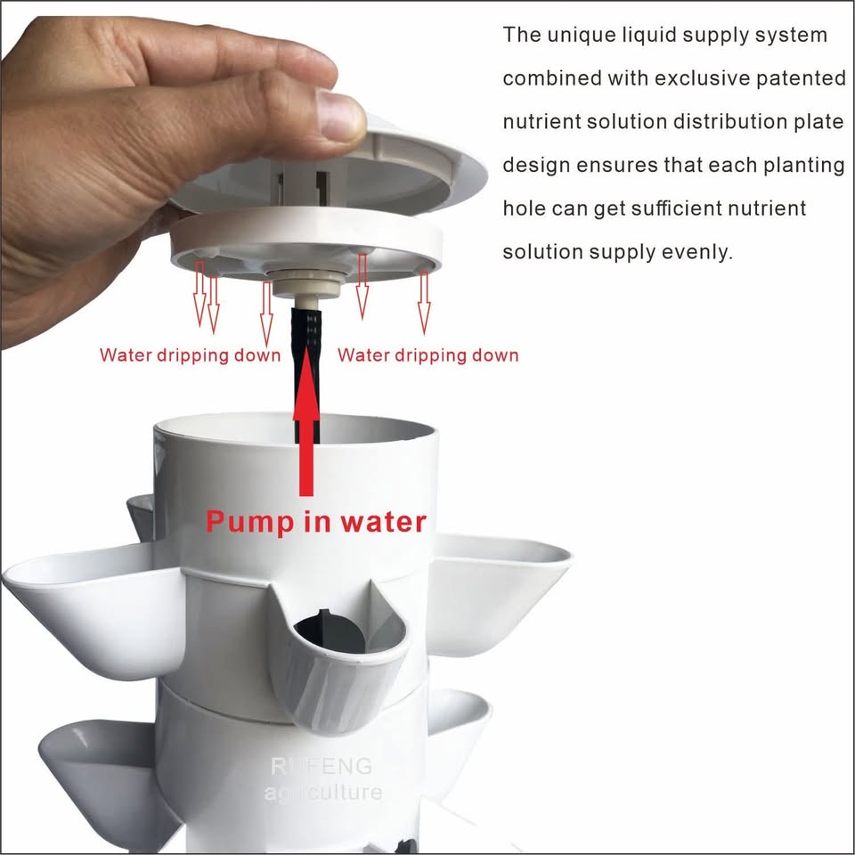 70-Pot Vertical Hydroponic Tower | 14-Layer Aeroponic Home Growing Kit