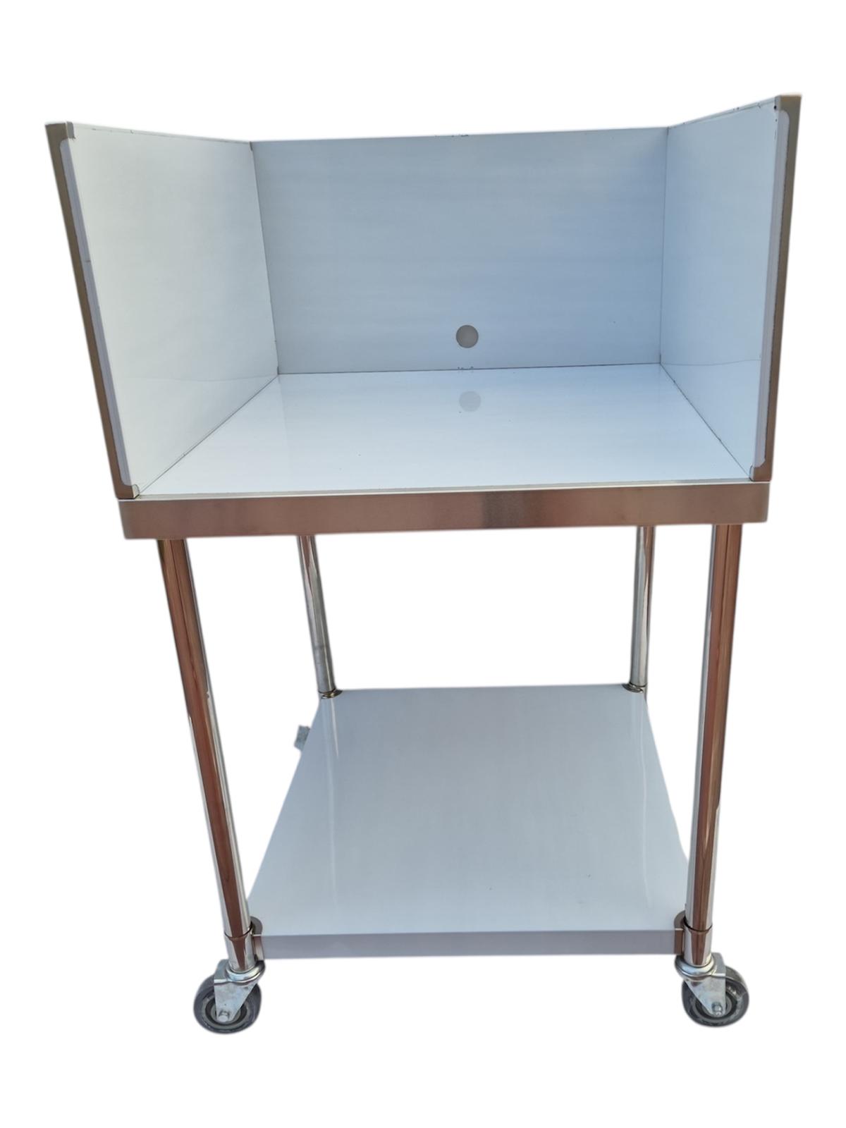 760×760x850mm Stainless Steel Prep Table with Splashback