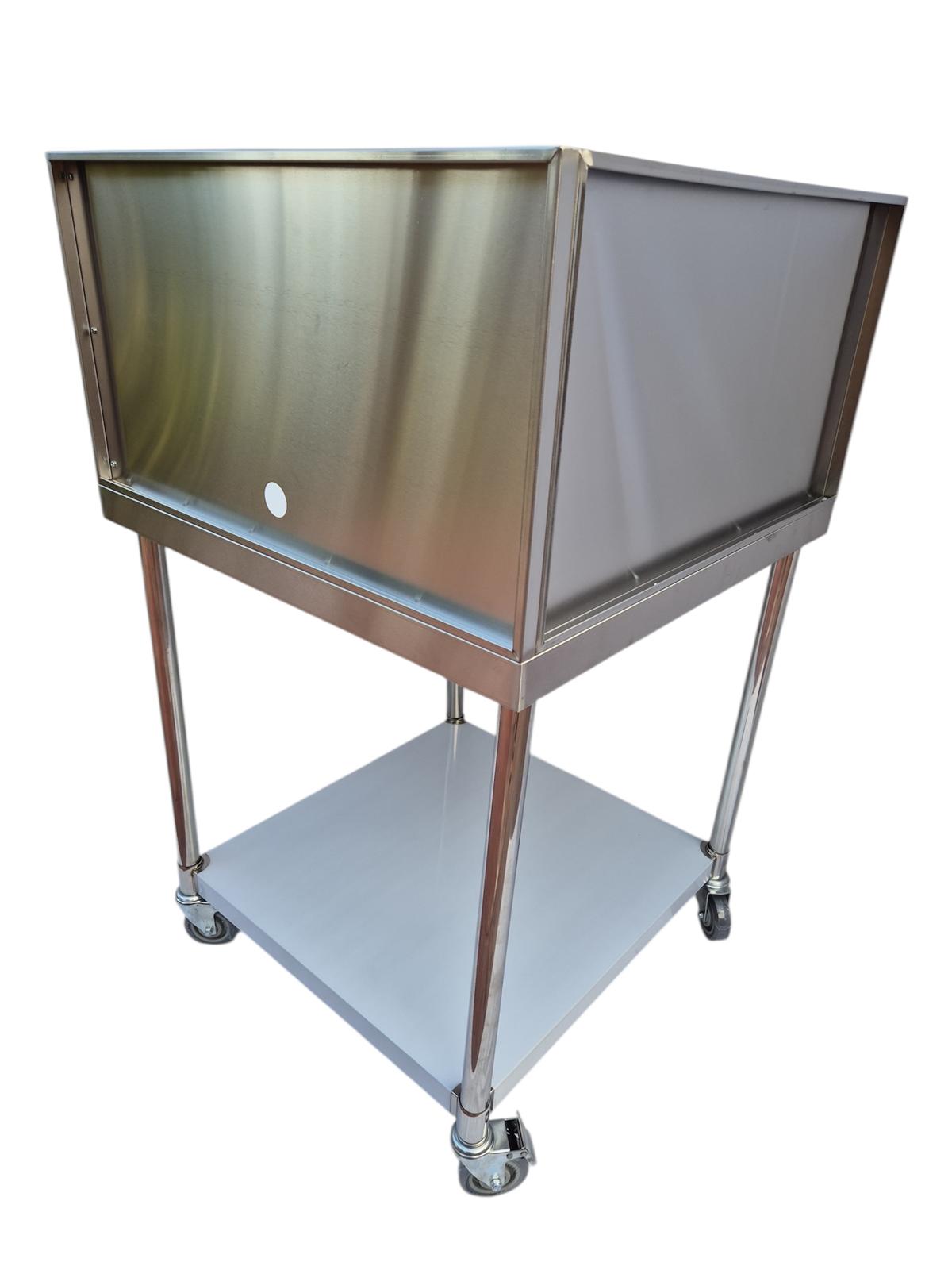 760×760x850mm Stainless Steel Prep Table with Splashback