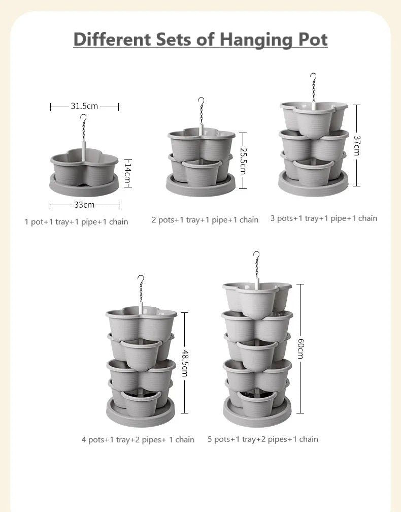 PVC Support Pipe Kit for 5-Tier Vertical Planter