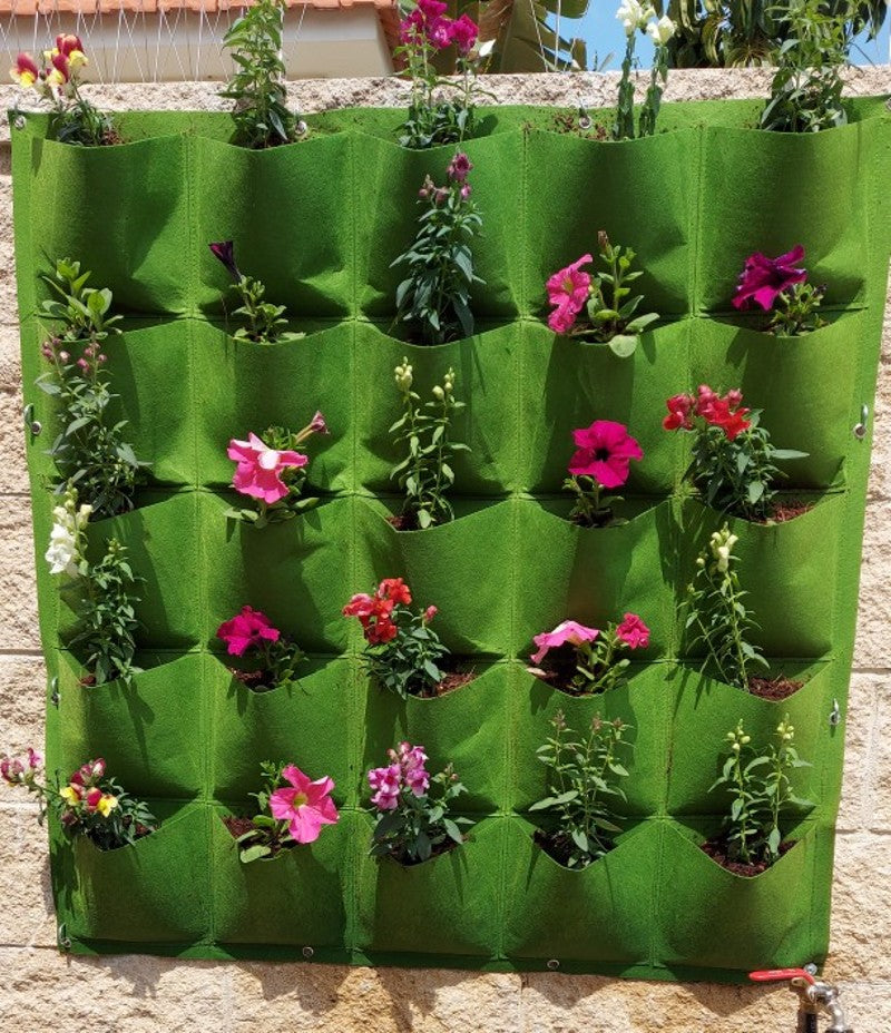 18-Pocket Vertical Planter Bag | Hanging Garden Grow Bag for Flowers & Herbs