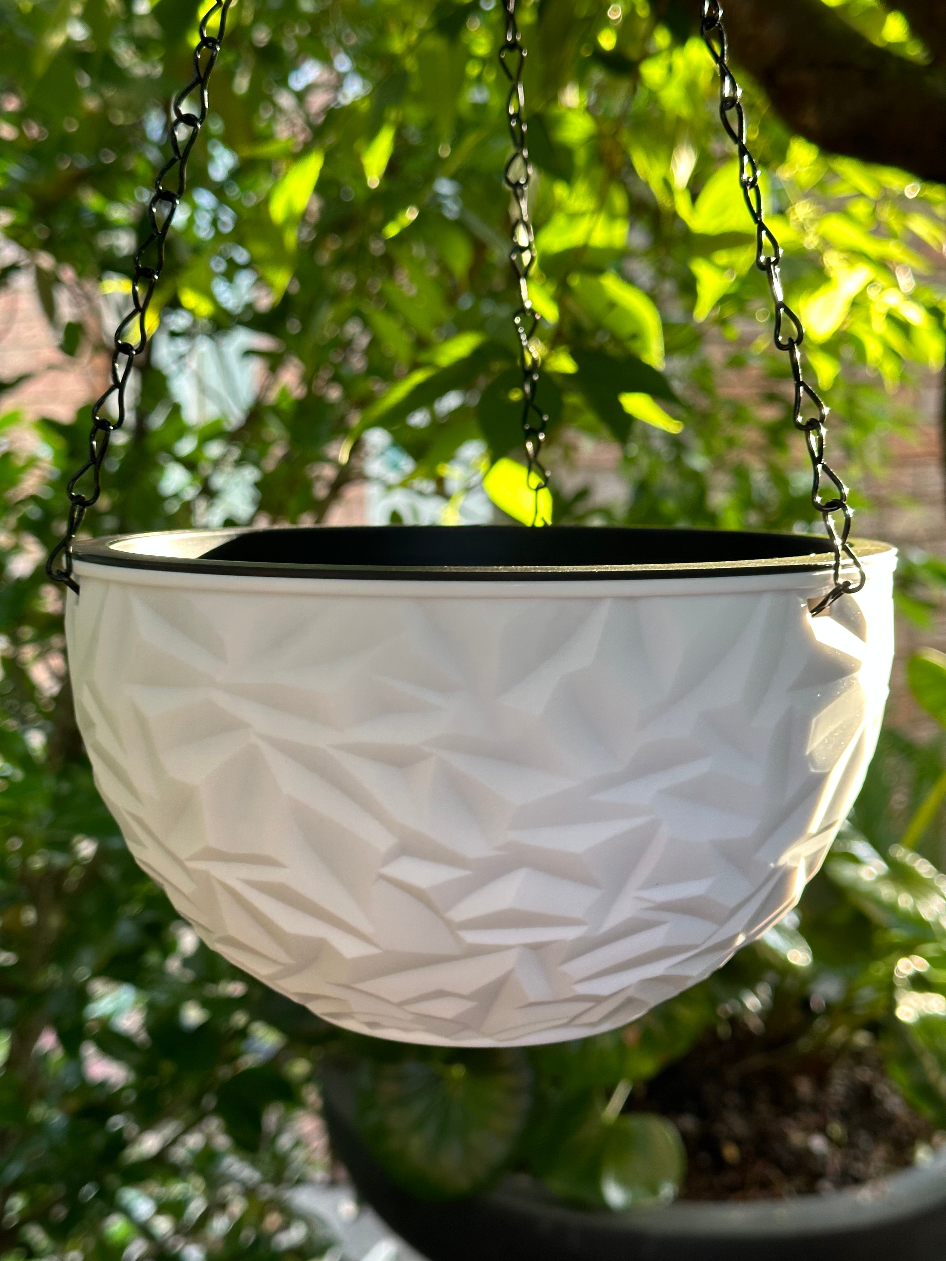 Self-Watering Resin Hanging Planter Flower Basket