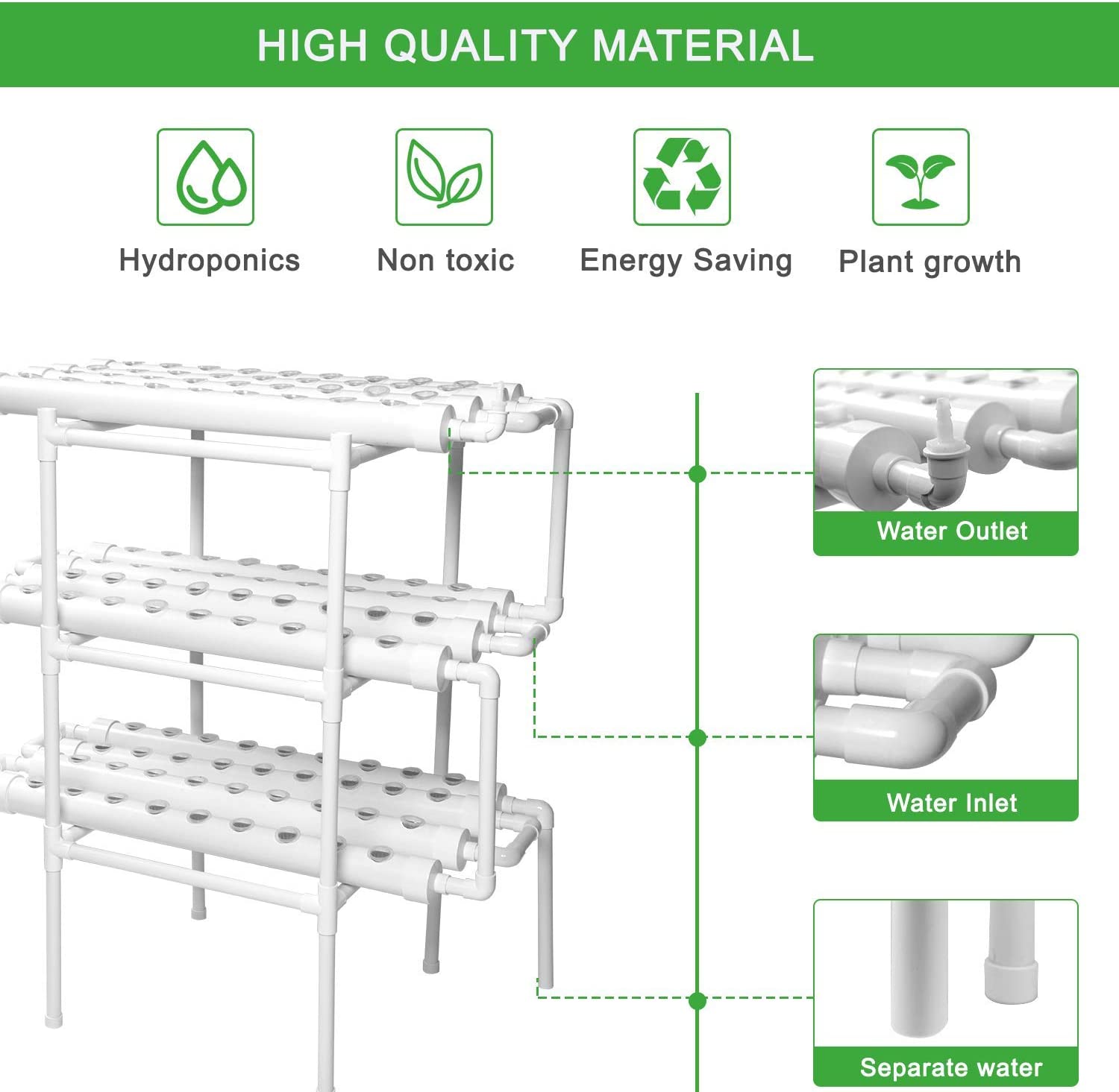 108-Plant Vertical Hydroponic Garden System | All-in-One Home Growing Kit