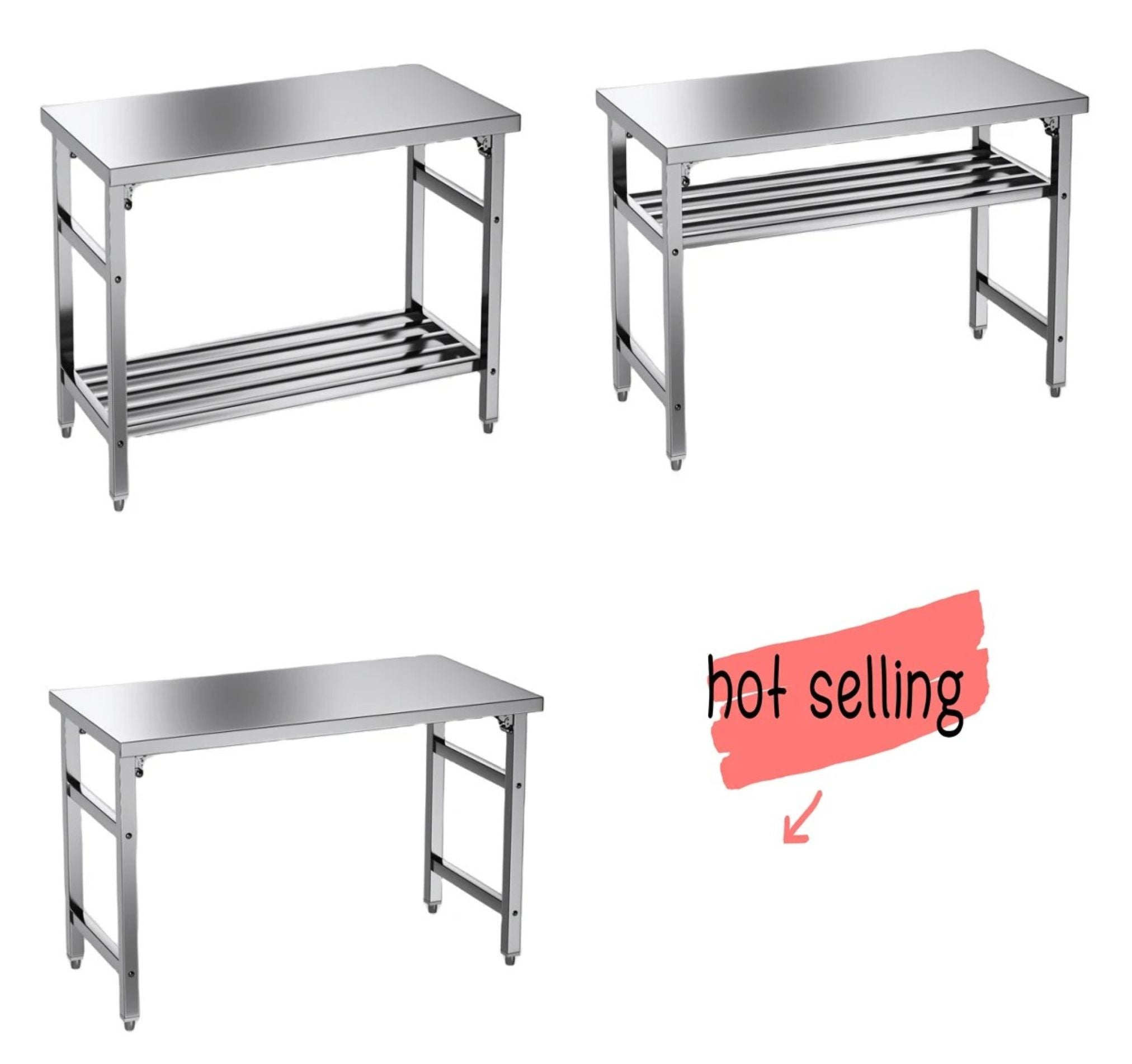 1200mm Folding Stainless-Steel Workbench | Portable BBQ Prep Table