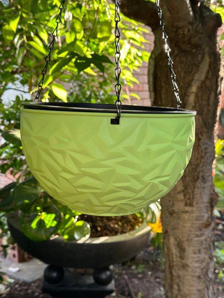 Self-Watering Resin Hanging Planter Flower Basket