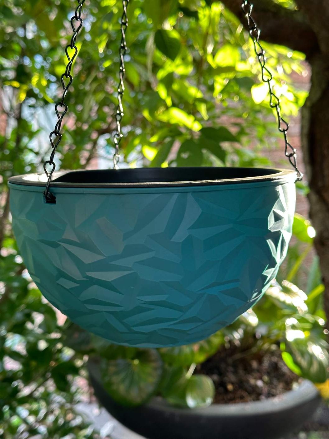 Self-Watering Resin Hanging Planter Flower Basket