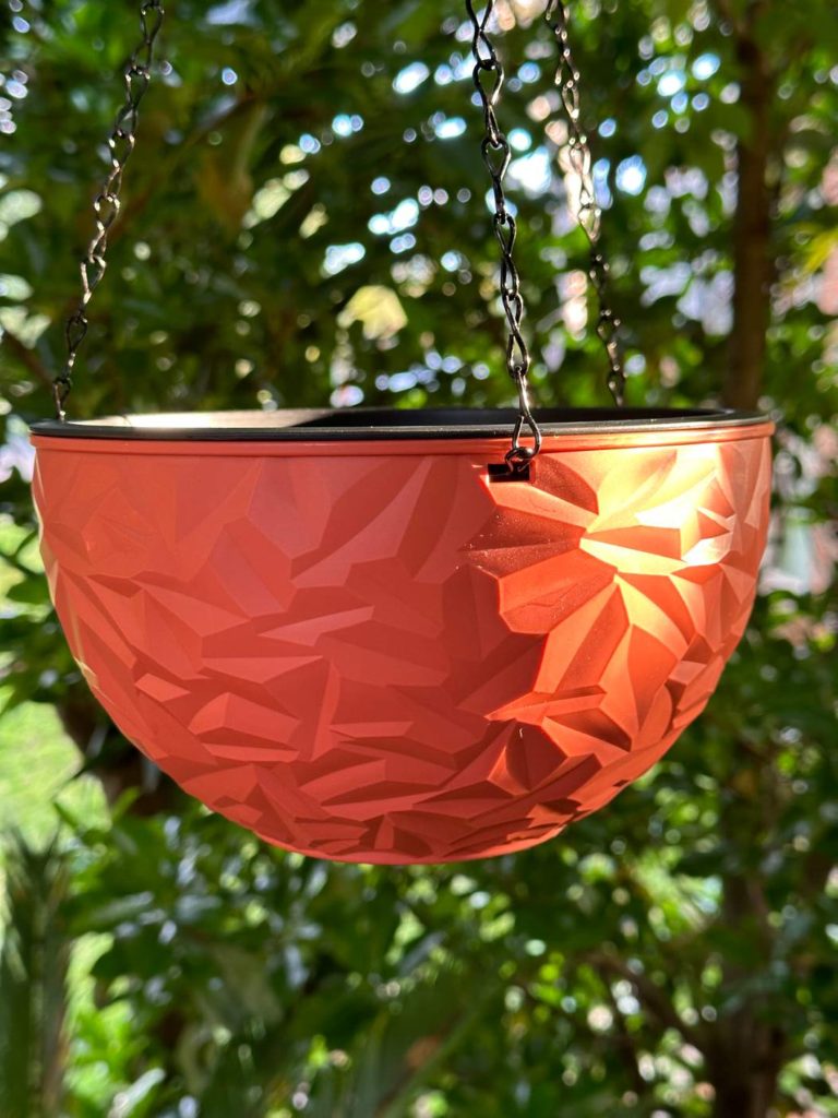 Self-Watering Resin Hanging Planter Flower Basket
