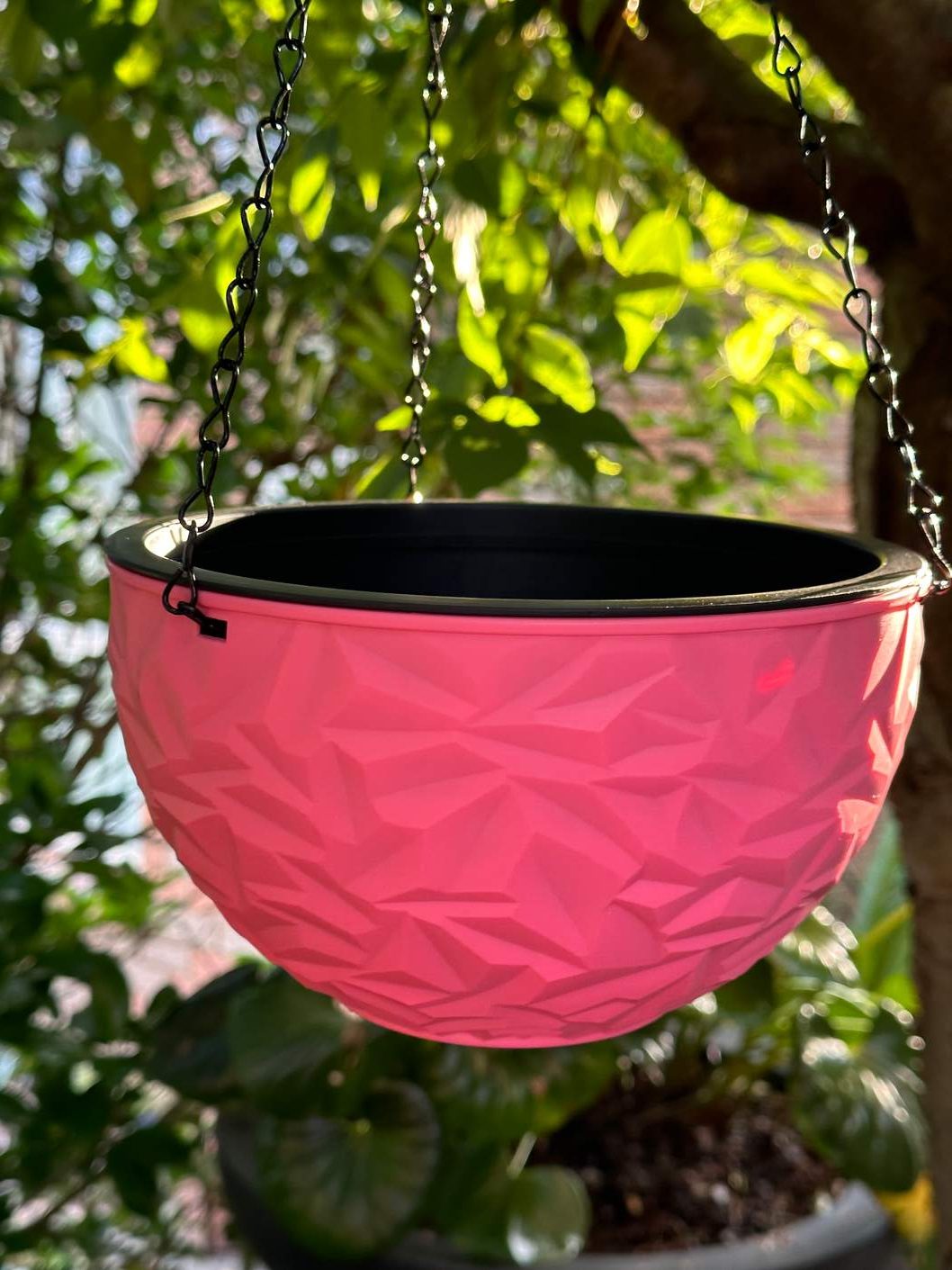 Self-Watering Resin Hanging Planter Flower Basket