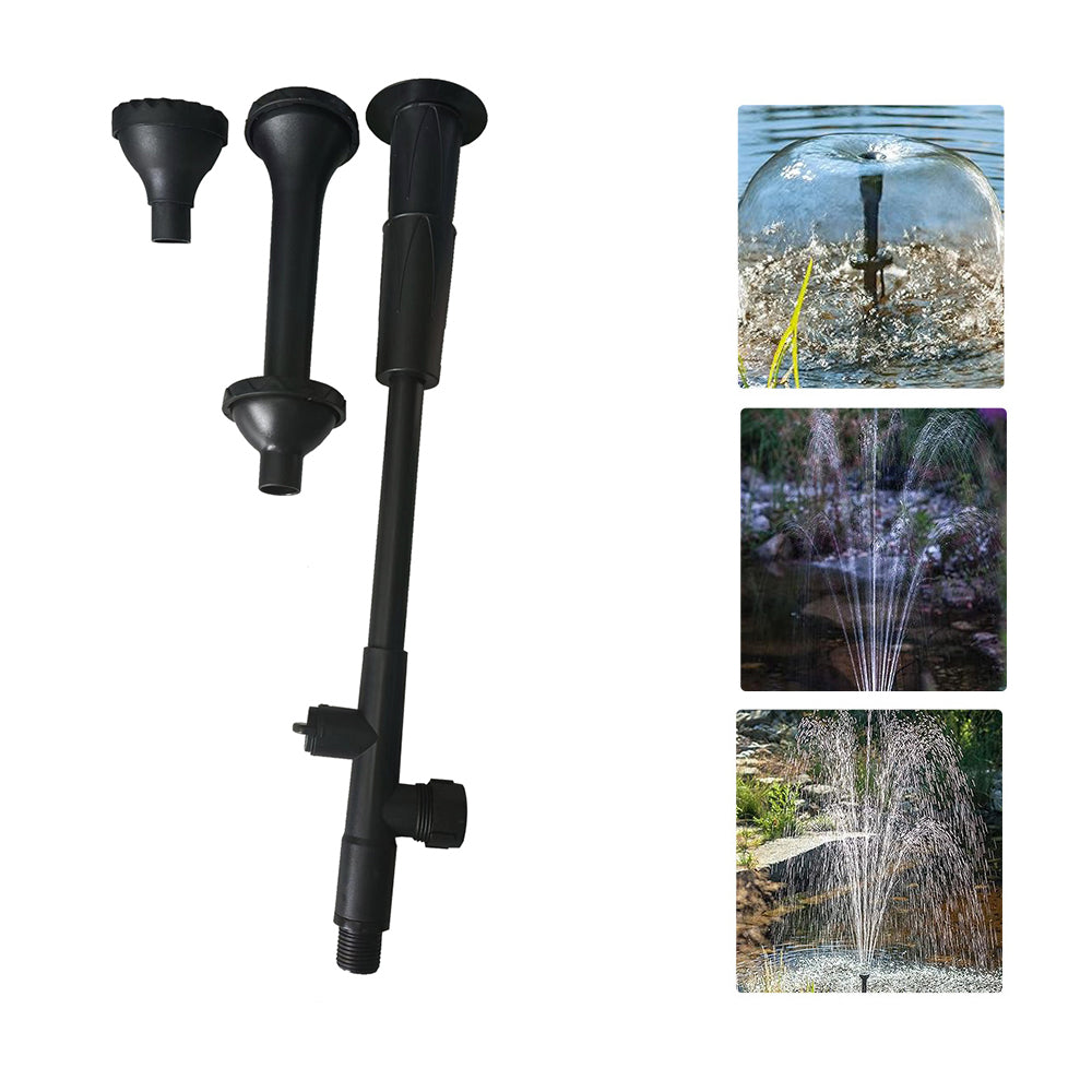 Adjustable Fountain Nozzle Set with 3 Spray Patterns