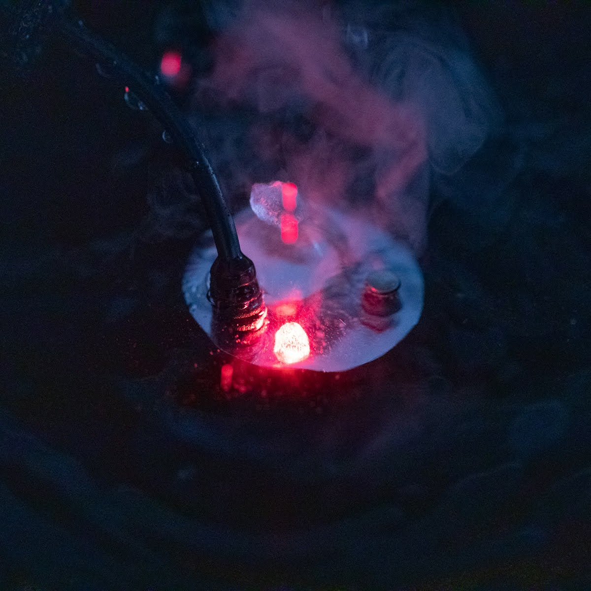 Mist Maker with Red LED Light for Ponds and Aquariums