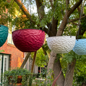 Self-Watering Resin Hanging Planter Flower Basket