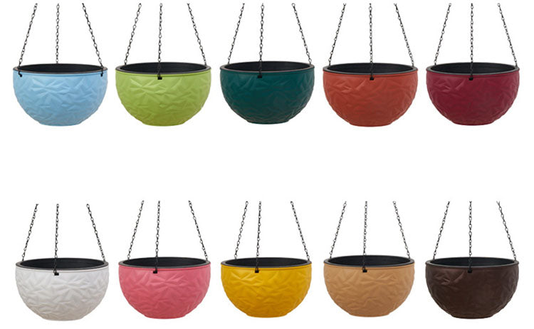 Self-Watering Resin Hanging Planter Flower Basket