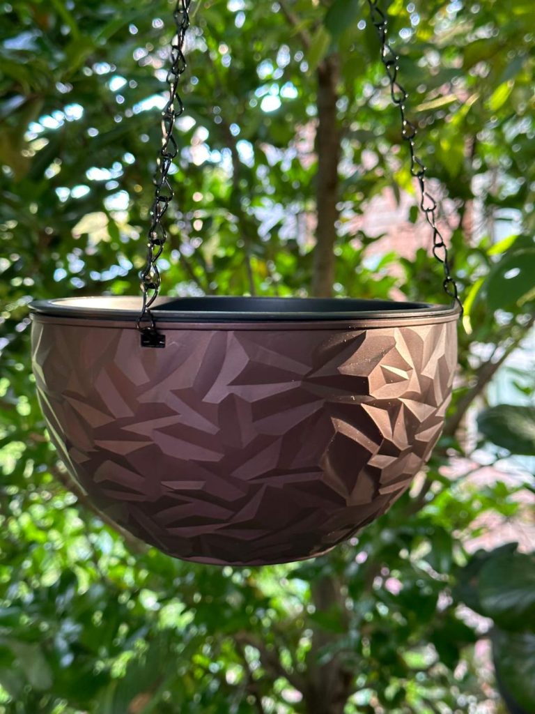 Self-Watering Resin Hanging Planter Flower Basket