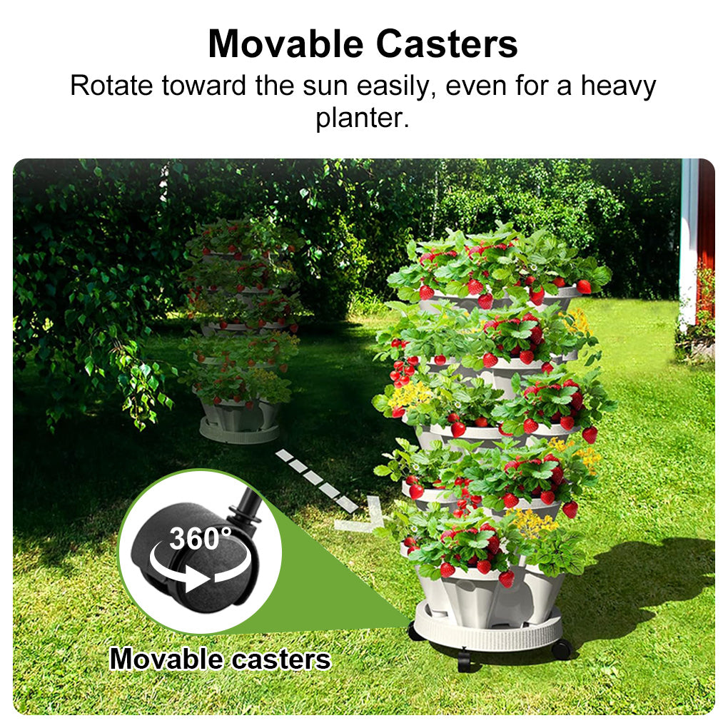 5-Tier Vertical Garden Planter – Stackable Strawberry Tower