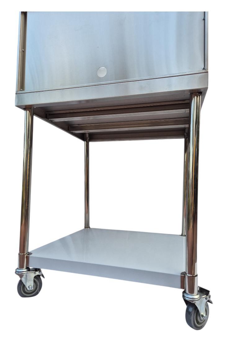 Stainless Steel Work Table with Splashback & Wheels – Commercial Prep Bench