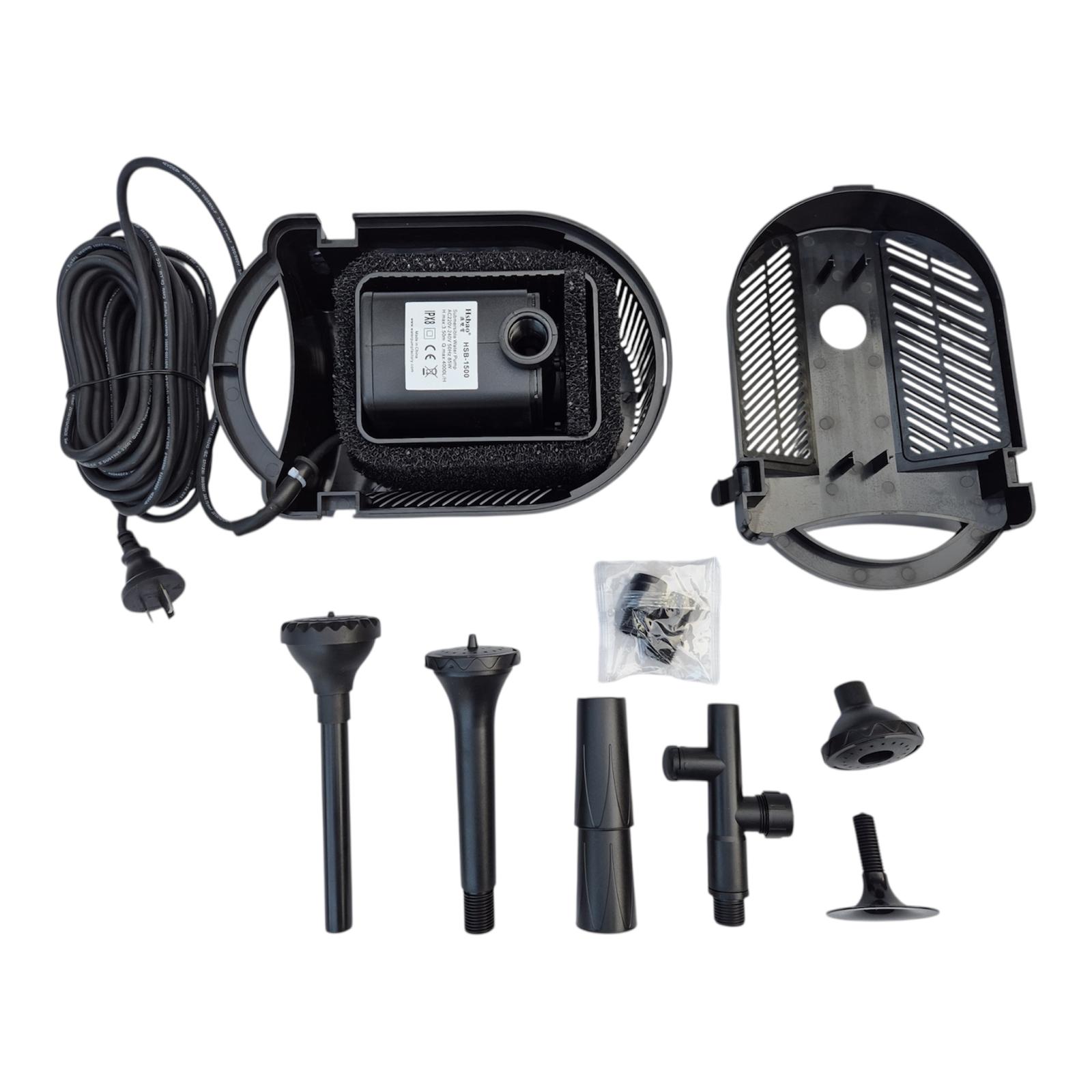 YC 5000 LPH All-in-One Submersible Pond Fountain Filter Pump – 10m Cable