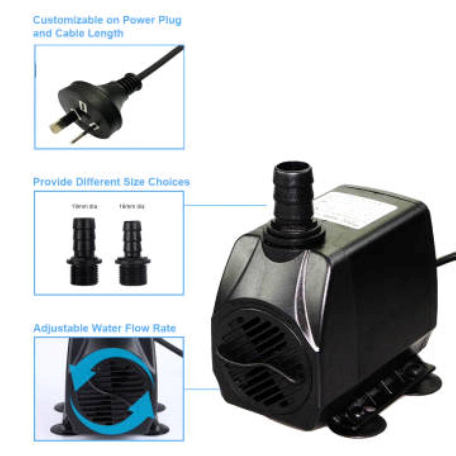 2500 LPH Submersible Water Pump | High-Flow Pond & Fountain Pump