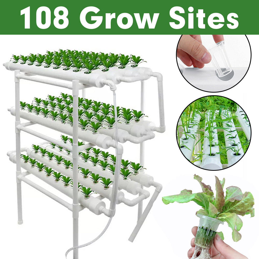 108-Plant Vertical Hydroponic Garden System | All-in-One Home Growing Kit