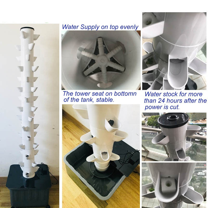 70-Pot Vertical Hydroponic Tower | 14-Layer Aeroponic Home Growing Kit