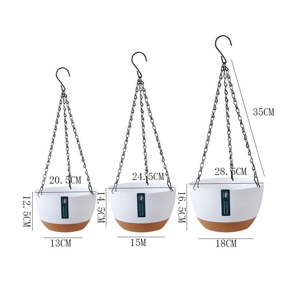 Self-Watering Hanging Planter with Iron Chain