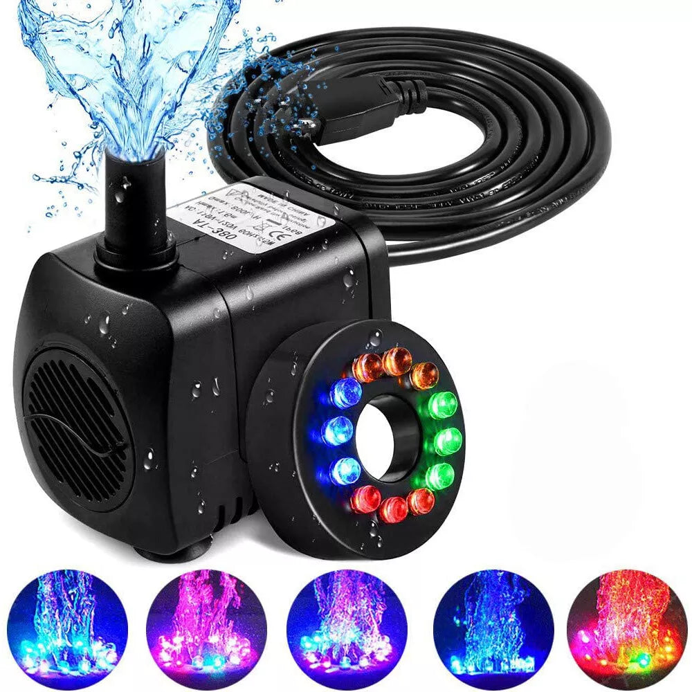 1000LPH Submersible Water Pump with LED Light