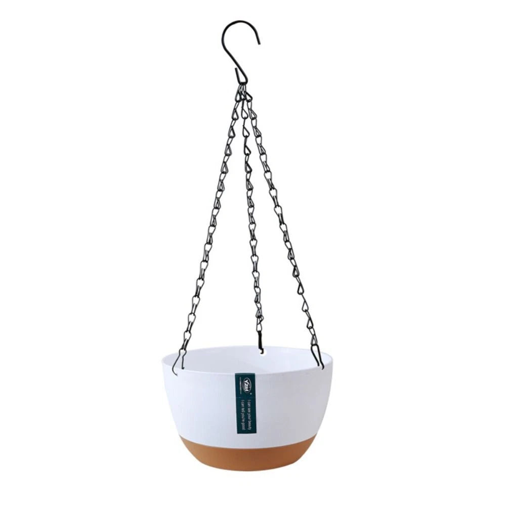 Self-Watering Hanging Planter with Iron Chain