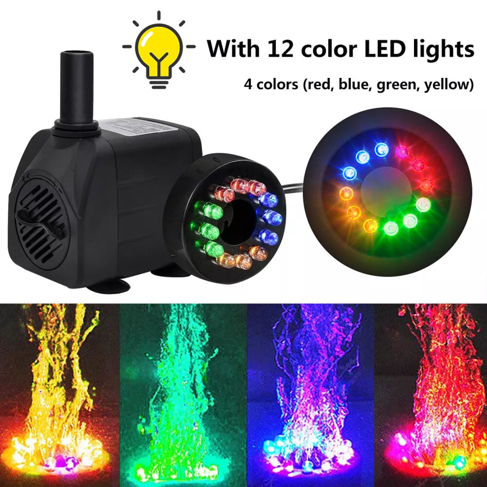 1000LPH Submersible Water Pump with LED Light