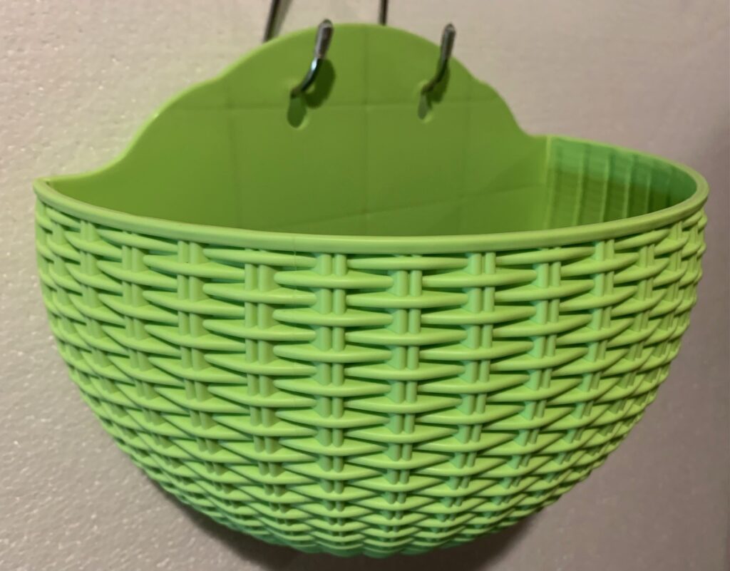 Half-Round Faux Rattan Wall Planter Hanging Flower Pot